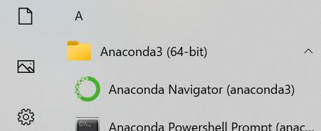 [Anaconda Navigator]をクリック