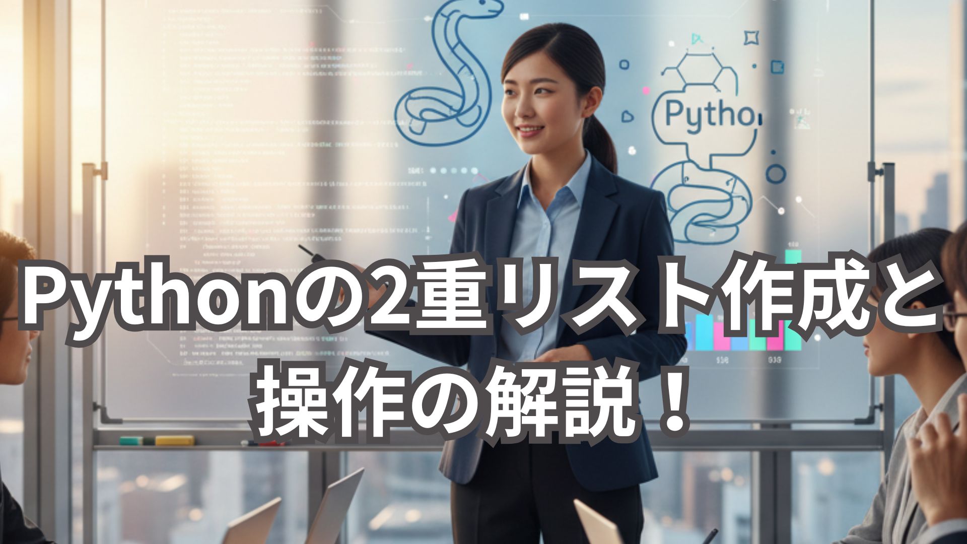 具体例と共に学ぶ！Pythonの2重リスト作成と要素操作の解説